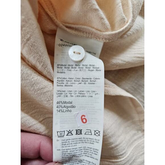 Rip Curl Linen Blend Gauze Button Down Shirt Women's Size XL Beach Surfer NWT - Picture 10 of 10